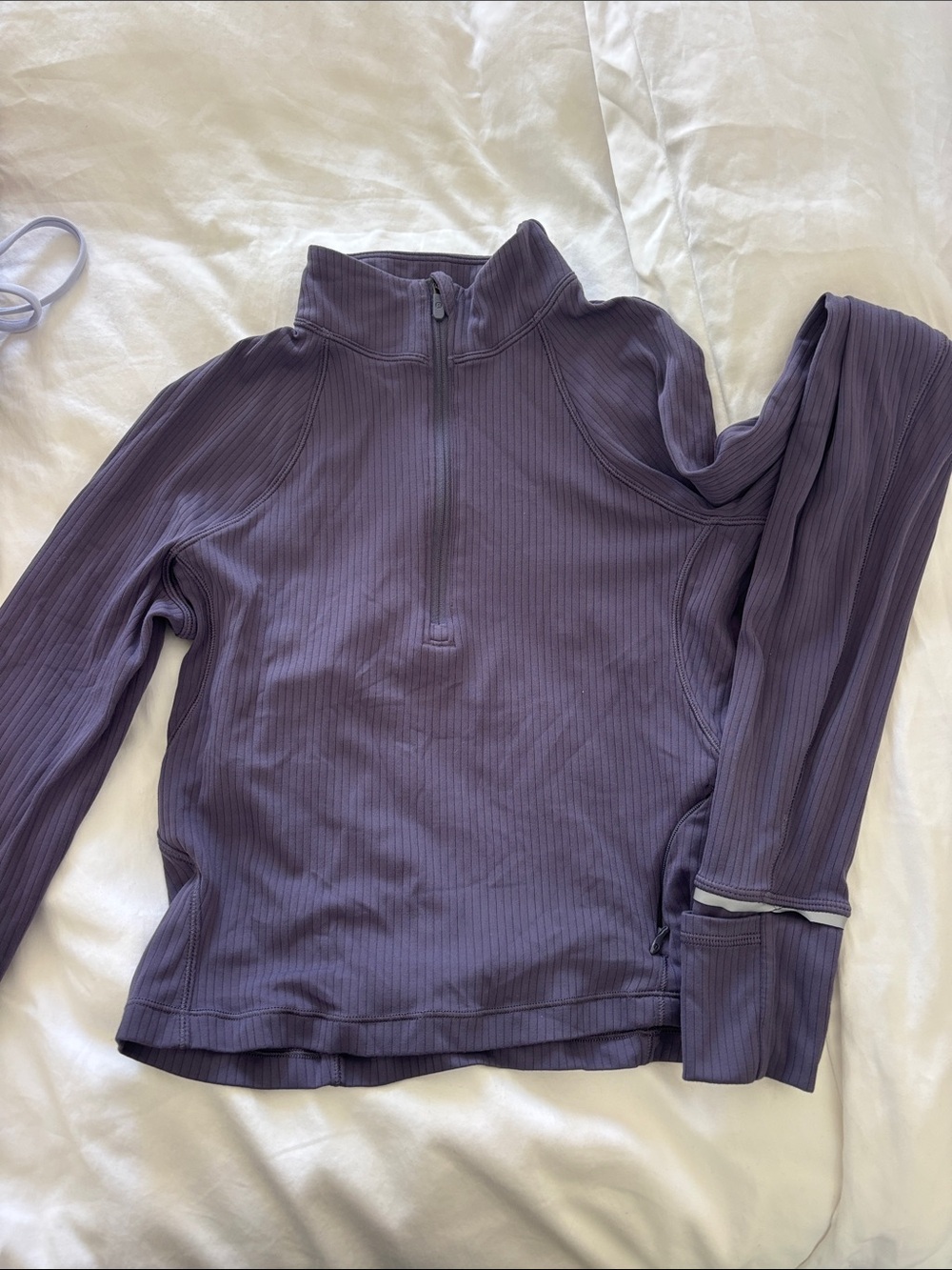 Lululemon Ribbed Purple Half Zip Size 4